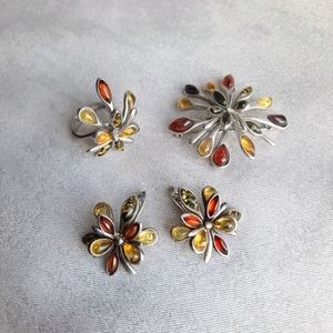 Amber Silver Set